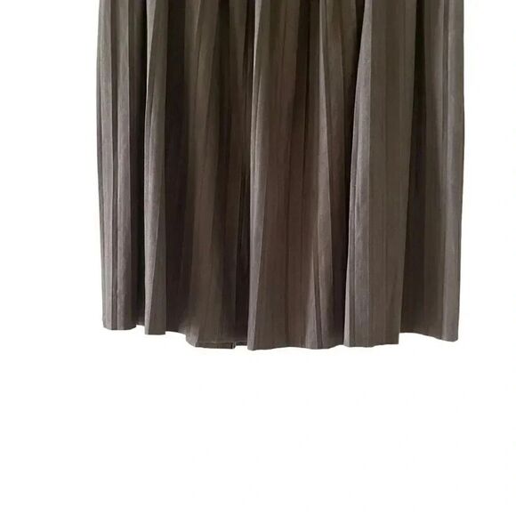 Zara Basic Women’s Olive Green Pleated l MIDI Skirt Boho Elastic Waist S #1134 - Picture 3 of 10